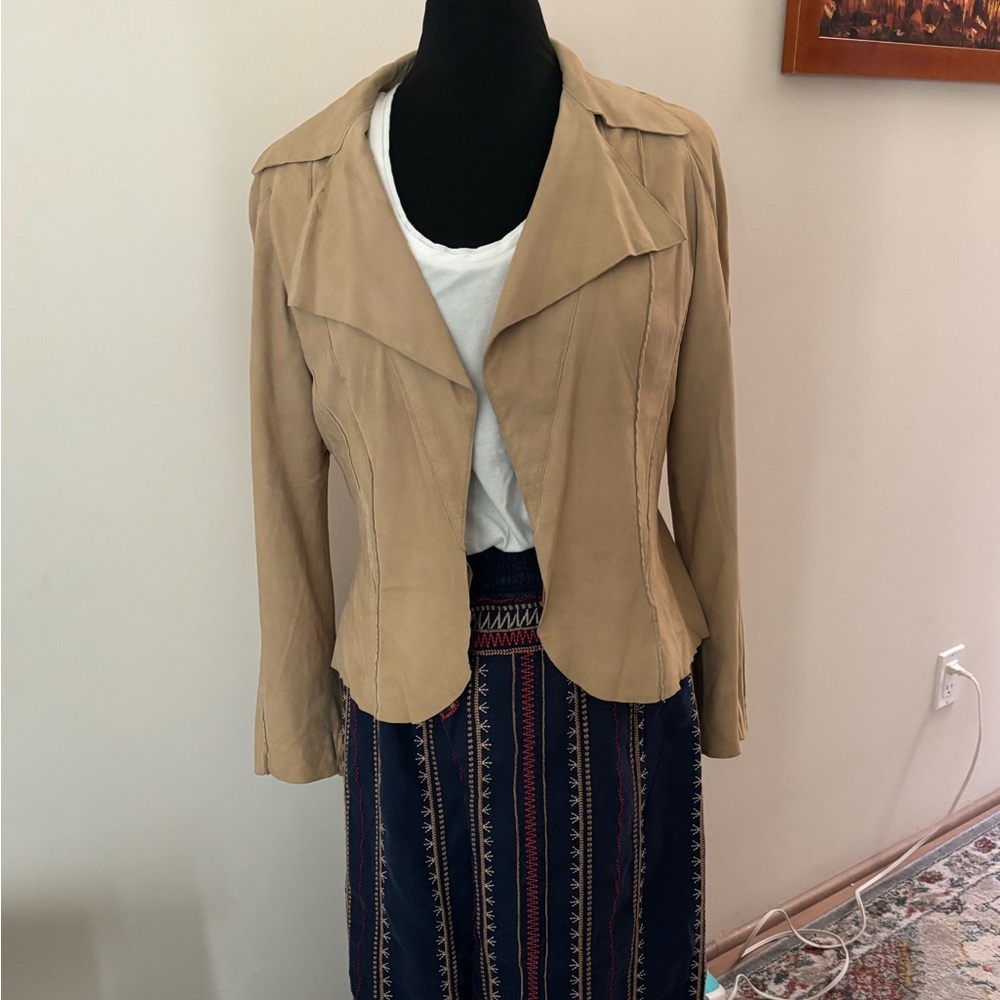 Anne Klein Genuine Suede Silk Lined Jacket
